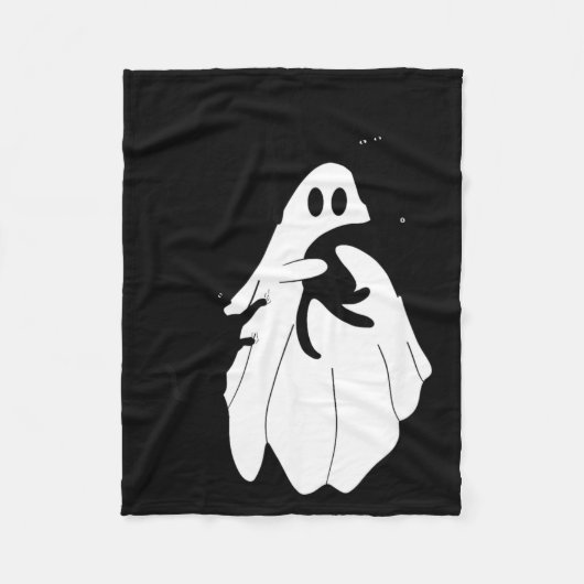Schattig Halloween spookje met drie zwarte katten Fleece Deken (Voorkant)