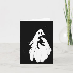 Schattig Halloween spookje met drie zwarte katten Kaart