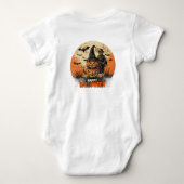 Schattig Halloween-spookje met pompoen, grappig en Romper (Achterkant)