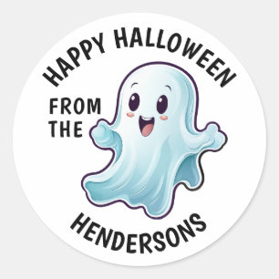 Schattig Halloween-spookje Ronde Sticker