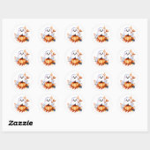 Schattig Halloween-spookje Ronde Sticker (Vel)