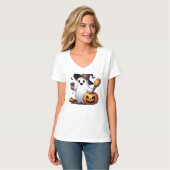 Schattig Halloween spookje  T-shirt (Voorkant volledig)