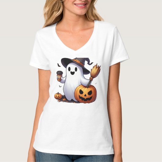 Schattig Halloween spookje  T-shirt (Voorkant)