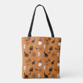 Schattig Halloween-spookje Tote Bag (Achterkant)