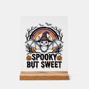 Schattig Halloween Vleermuis Vintage Gravure Spelo Acryl Bord