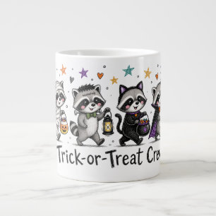 Schattig Halloween Wasbeer Trick-or-Treat Team Grote Koffiekop