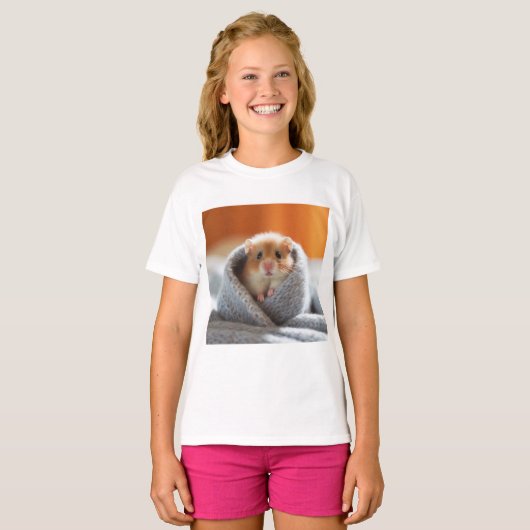 Schattig Hamster T Shirt - Schattig Dier Shirten (Voorkant volledig)
