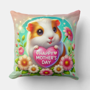 Schattig hamster viert Moederdag Kussen