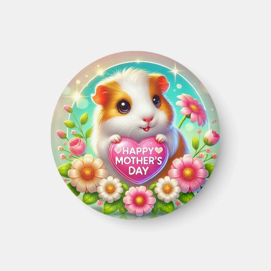 Schattig hamstertje viert Moederdag Magneet (Voorkant)
