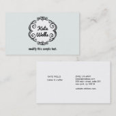 Schattig Hand getrokken grillig Lijst en typografi Visitekaartje (Voorkant / Achterkant)