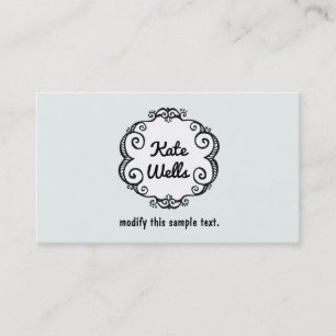 Schattig Hand getrokken grillig Lijst en typografi Visitekaartje