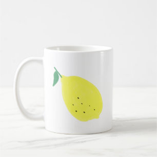 Schattig Handgetekend Geel Citroen Fruit Cadeau Koffiemok