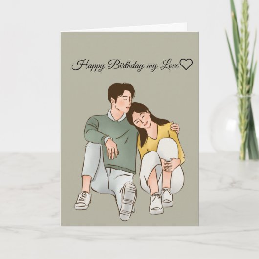 Schattig Happy Birthday Gevouwen Wenskaart Kaart (Voorkant)