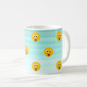 Schattig Happy Emoji Face-Be altijd gelukkig Koffiemok