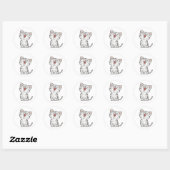 Schattig Happy Mewed Grey (Grey) Kitten Sticker (Vel)