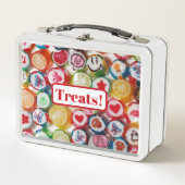 Schattig hard Snoep Treats Metal Lunchbox (Voorkant)