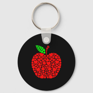Schattig Hart Appel Rood Mannen Vrouwen Grappig Va Sleutelhanger