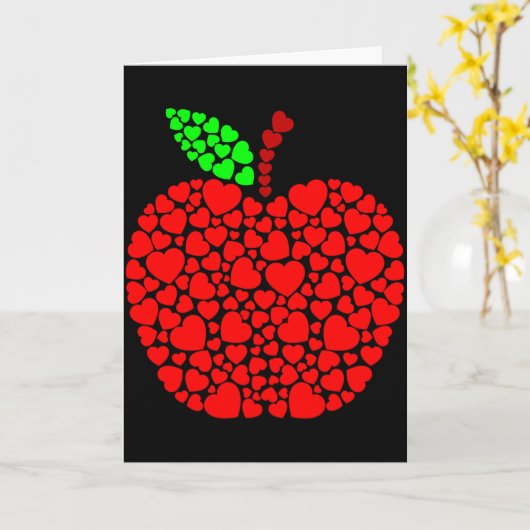 Schattig Hart Appel Rood Mannen Vrouwen Grappige V Kaart (Gele Bloem)