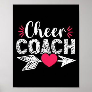 Schattig Hart Cheer Coach Cheerleading Cheerleader Poster