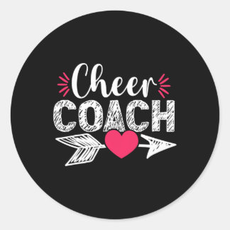 Schattig Hart Cheer Coach Cheerleading Cheerleader Ronde Sticker