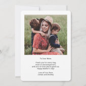 Schattig HART HOU VAN JE MOM Moederdag Foto Kaart (Achterkant)