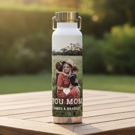 Schattig Hart Houd Van Jou Mama Moederdag Foto Waterfles