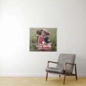 Schattig Hart Houd Van Jou Moeder Moederdag Foto Wandkleed (In Situ (horizontaal))