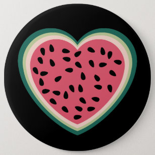 schattig hart kleurrijke palestine Watermeloenen Ronde Button 6,0 Cm