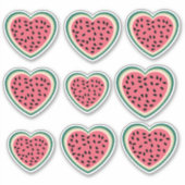 schattig hart kleurrijke palestine Watermeloenen Sticker (Voorkant)