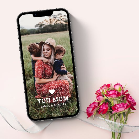 Schattig HART LIEFDE JE MOEDER Moederdag Foto Kaart