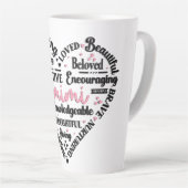 Schattig Hart Mimi Latte Mok (Rechterhoek)