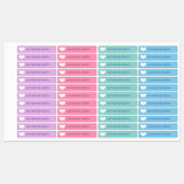 Schattig hart Paarse blauw Labels (Vel)