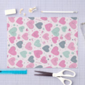 Schattig Hart Pastel Kleur Patroon Valentijnsdag Tissuepapier (Craft)