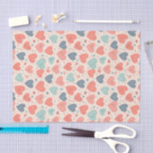 Schattig Hart Retro Kleur Liefde Patroon Valentijn Tissuepapier (Craft)