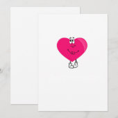 Schattig hart, roze hart kaart (Voorkant / Achterkant)