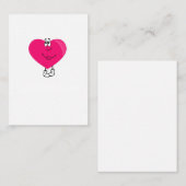 Schattig hart, roze hart notitiekaartje (Voorkant / Achterkant)