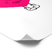 Schattig hart, roze hart poster (Hoek)
