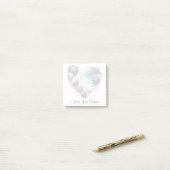 Schattig Hart Van Zeeschelpen Strand Liefde Valent Post-it® Notes (Op bureau)