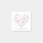 Schattig Hart Van Zeeschelpen Strand Liefde Valent Post-it® Notes (Voorkant)