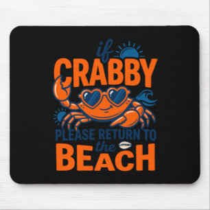 Schattig hart zonvakantie krabben strand vakantie muismat
