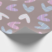 Schattig hartpatroon cadeaupapier (Hoek)