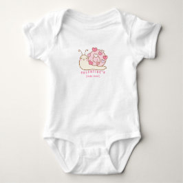 Schattig hartvormig slakken Valentijnsshirt voor b Romper