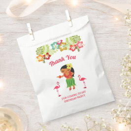 Schattig Hawaiiaans Hula Meisje Luau Verjaardagsfe Bedankzakje