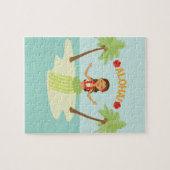 Schattig Hawaiiaans Luau Hula Meisje Puzzel (Horizontaal)