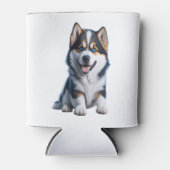 Schattig HD Alaskan Malamute Puppy Portrait - Embr Blikjeskoeler (Voorkant)