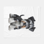 Schattig HD Miniatuur Schnauzer Puppy Portrait - E Fleece Deken (Voorkant (Horizontaal))