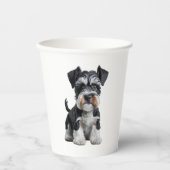 Schattig HD Miniatuur Schnauzer Puppy Portrait - E Papieren Bekers (Voorkant)