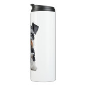 Schattig HD Miniatuur Schnauzer Puppy Portrait - E Thermosbeker (Geroteerd rechts)