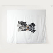 Schattig HD Miniatuur Schnauzer Puppy Portrait - E Wandkleed (Voorkant (horizontaal))