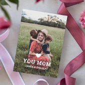 Schattig HEART LOVE YOU MOM Moederdag Foto Kaart